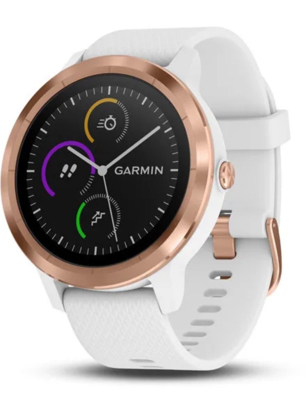 garmin Smartwatch in White with Rose Gold Accents